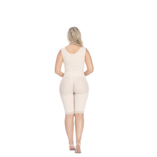 Girdle Abdomen Clasp Knee. Post-surgical shaping girdle with free bust, 3 levels of fasten