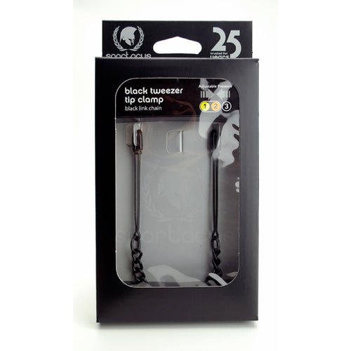 BLACK TWEEZER CLAMP W/LINK CHAIN - SPF54