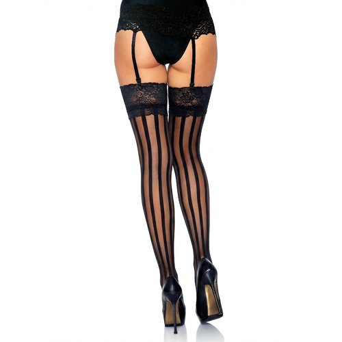 Blaire Stripe Thigh High Stockings - 9218      00122