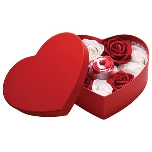 Bloomgasm Sucking Rose Heart Box-Red/W...