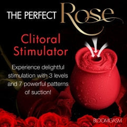 BLOOMGASM THE PERFECT ROSE CLIT STIMULATOR RED - XRAH340RED