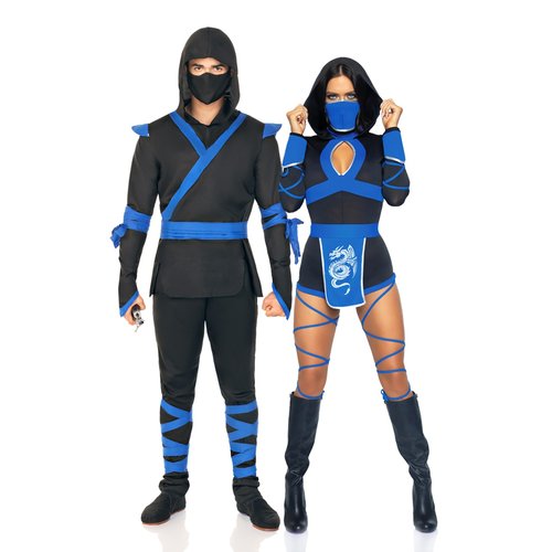 Blue Dragon Ninja Couple's Costume - 85401-85653-blue-dragon-ninja-couples-costume