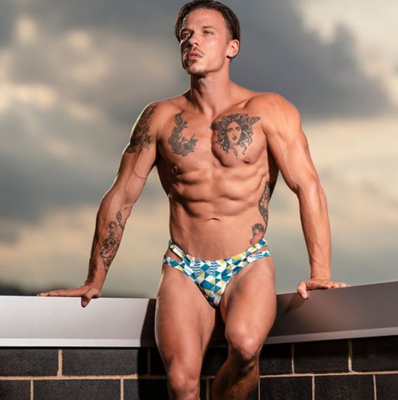 CUT IT OUT! CUTOUT THONG BLUE S/M - MP237292BUSM
