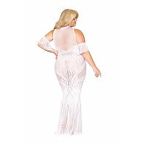 BODYSTOCKING GOWN WHITE Q/S - DG0490WHTX