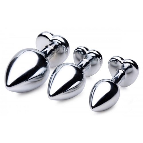 BOOTY SPARKS RED HEART GEM ANAL PLUG SET - XRAG694