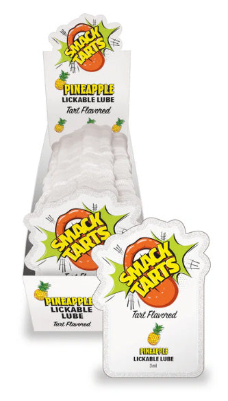 SMACK TARTS LICKABLE MASSAGE OIL 36 PC DISPLAY PINEAPPLE