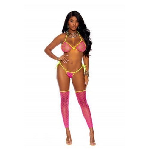 BRA G-STRING & LEG GUARDS - ELM82531