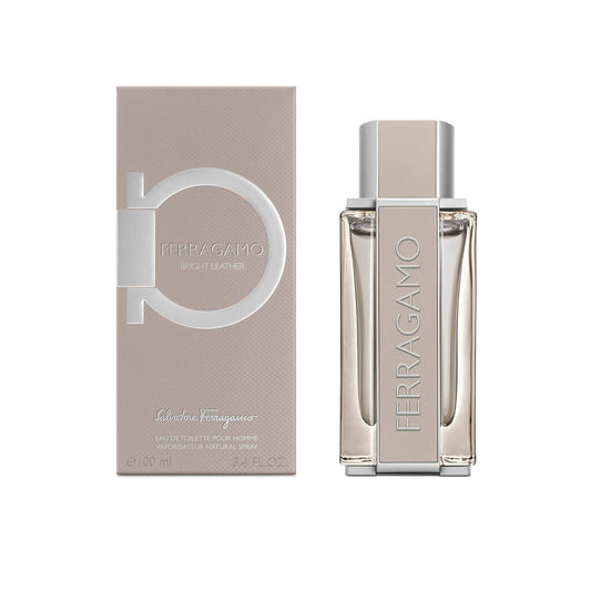BRIGHT LEATHER BY FERRAGAMO 3.4OZ, MEN'S PERFUME, EDT-Pinkfoxxx
