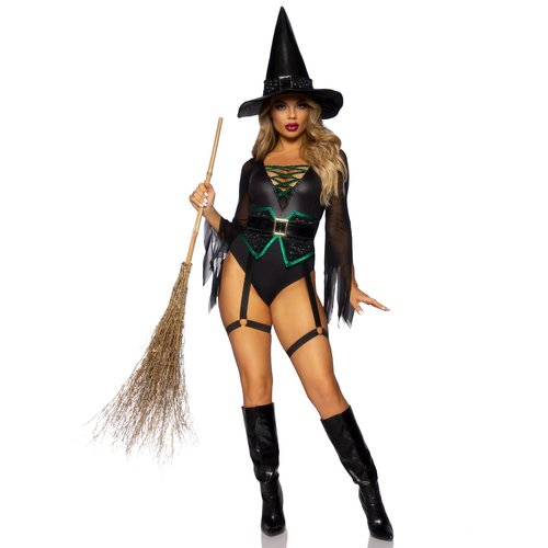 Broomstick Babe Witch Costume - 87148     00101