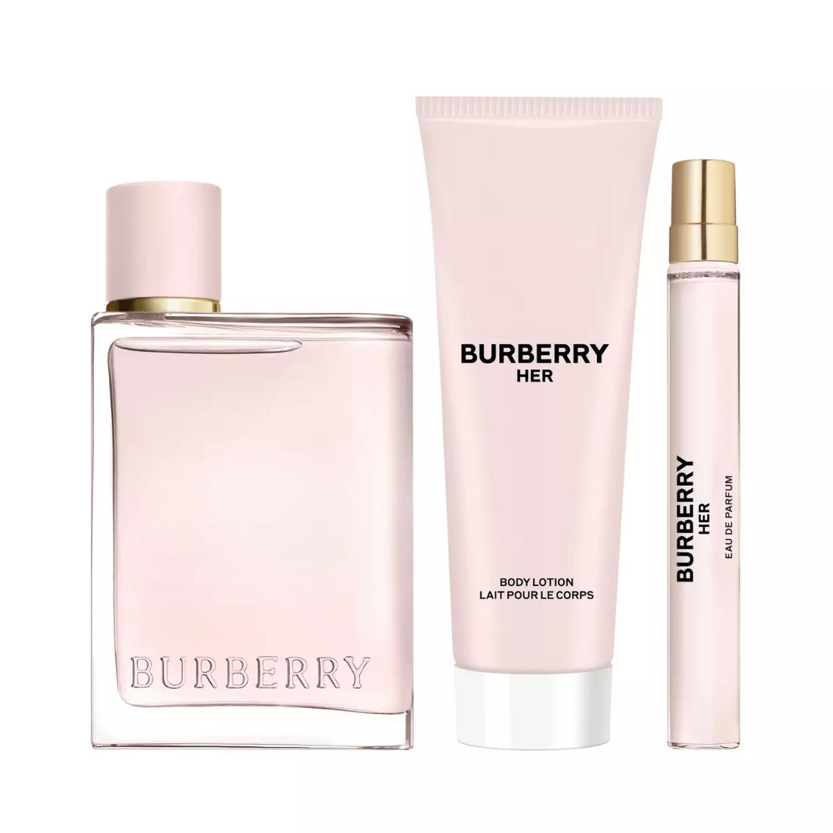 BURBERRY HER 3PC SET, WOMEN'S GIFT SET, EDP-Pinkfoxxx