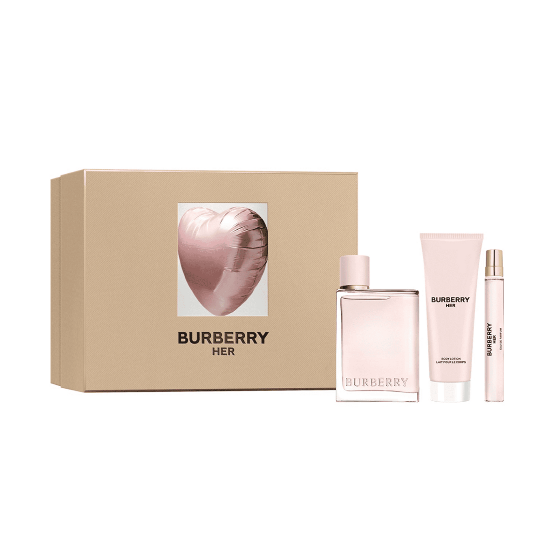 BURBERRY HER 3PC SET, WOMEN'S GIFT SET, EDP-Pinkfoxxx
