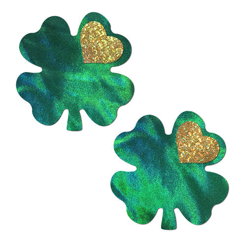 PASTEASE HOLOGRAPHIC GREEN CLOVER FULL COVERAGE - PASCCLVHOLGRHRT