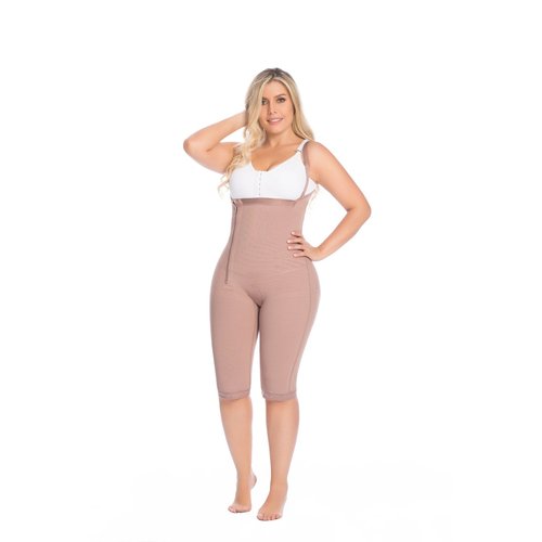 Body Garment-Below Knee-Suspenders-Braless side zipper. This girdle is designed to show of