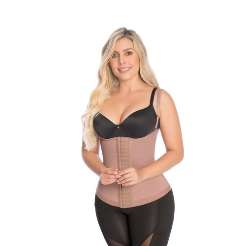 Abdominal Vest Girdle-Suspenders-Braless 3 level hook. This open bust style shapewear acce