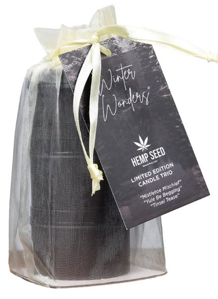HEMP SEED 3-IN-1 MASSAGE CANDL TRIO 1.75OZ - EBHSCH225T