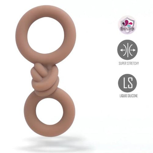 COOPER LIQUID SILICONE DUAL SUPER STRETCH C-RING CARAMEL - MTBO2603CARAMEL
