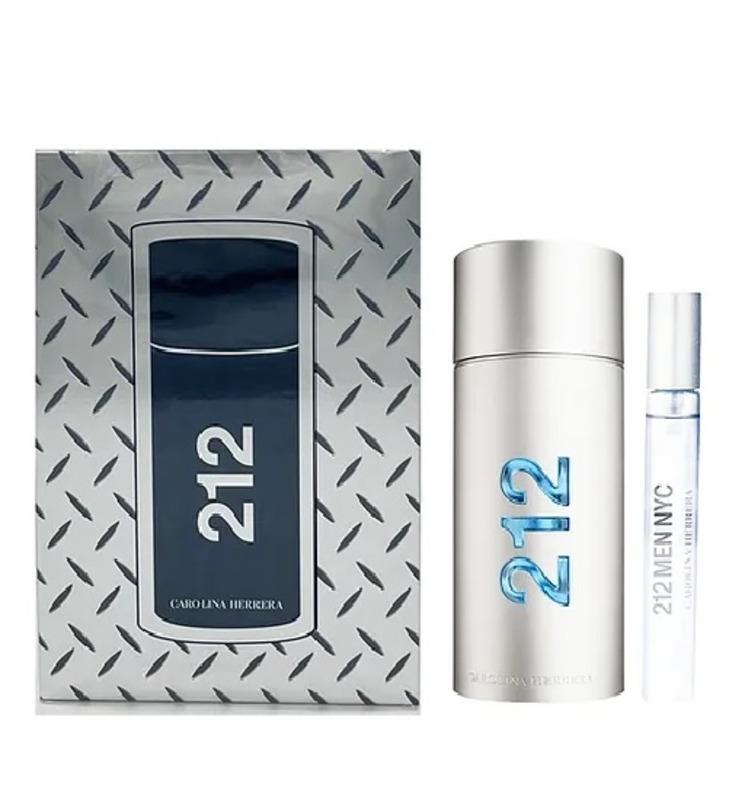 CAROLINA HERRERA 212 2PC TRAVEL SET, MEN'S GIFT SET, EDT-Pinkfoxxx