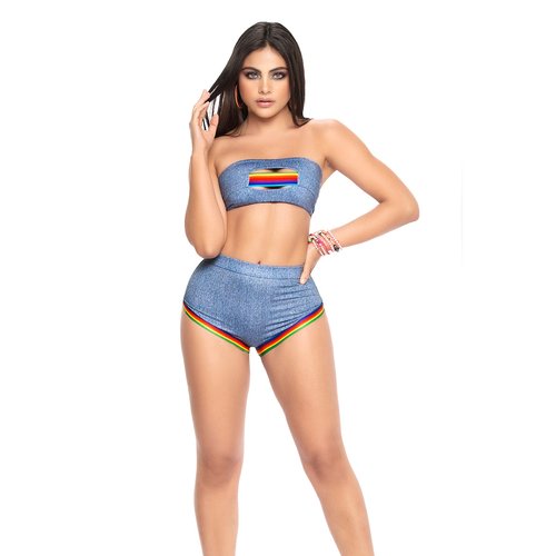 An ultra sexy and comfortable set to create the most memorable memories. Denim p