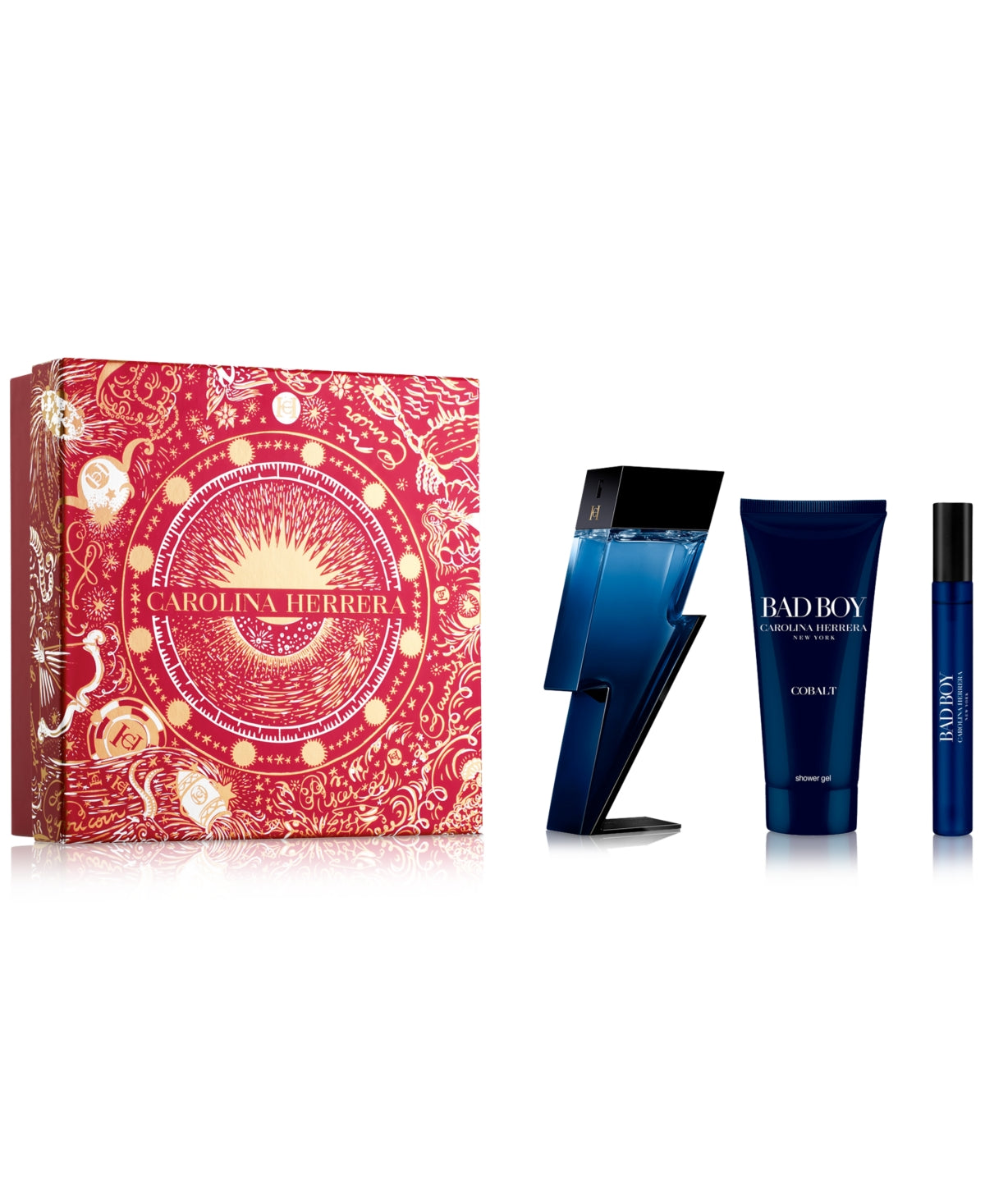 CH BAD BOY COBALT 3PC SET, MEN'S GIFT SET, EDT-Pinkfoxxx