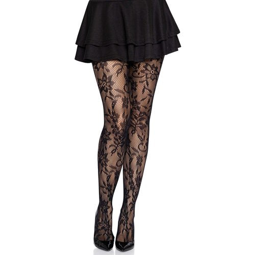 Chantilly Floral Lace Tights - 9727      00122
