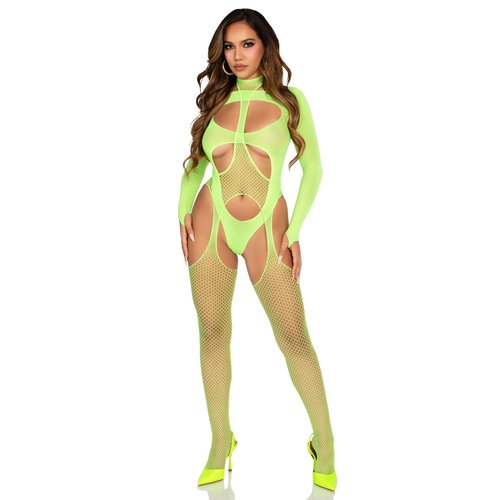 Cheat Code Suspender Bodystocking and Teddy Set - 89321     00122