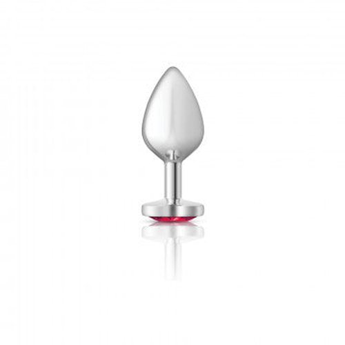 CHEEKY CHARMS HEART BRIGHT PINK MEDIUM SILVER PLUG - VBCC9130