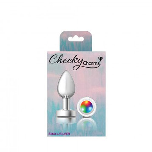 CHEEKY CHARMS HEART DEEP RED LARGE GUNMETAL BUTT PLUG - VBCC9137