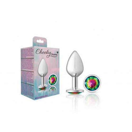 CHEEKY CHARMS ROUND RAINBOW MEDIUM SILVER PLUG - VBCC9118