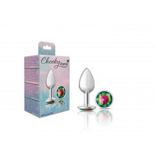 CHEEKY CHARMS ROUND RAINBOW SMALL SILVER PLUG - VBCC9117