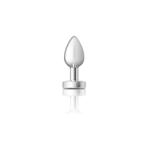 CHEEKY CHARMS ROUND TEAL SMALL GUNMETAL BUTT PLUG - VBCC9120