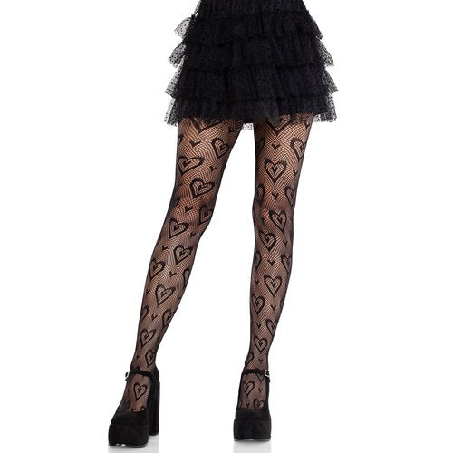 Cherie Heart Net Tights - 9239      00122
