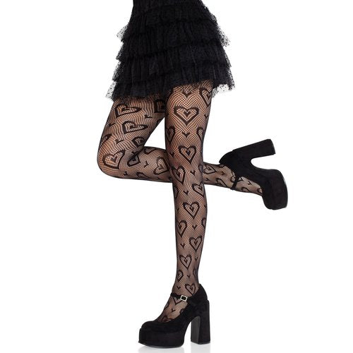 Cherie Heart Net Tights - 9239      00122