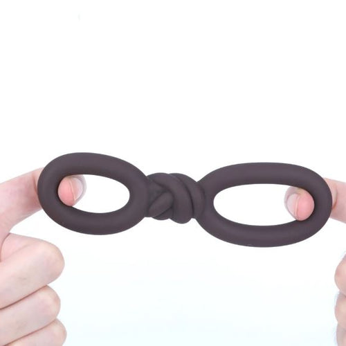 COOPER LIQUID SILICONE DUAL SUPER STRETCH C-RING CHOCOLATE - MTBO2603CHOCOLATE