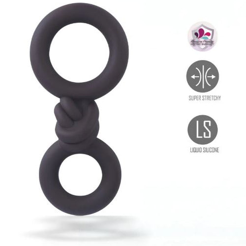 COOPER LIQUID SILICONE DUAL SUPER STRETCH C-RING CHOCOLATE - MTBO2603CHOCOLATE
