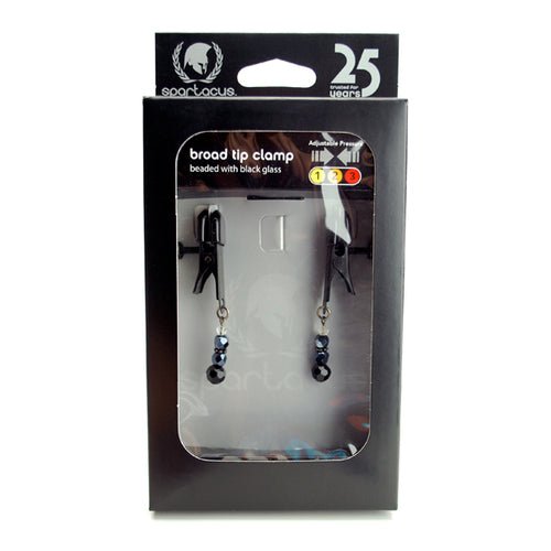 CLAMP BLACK BROAD TIP W/BEADS - SPF114