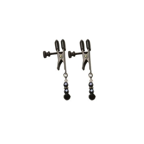 CLAMP BLACK BROAD TIP W/BEADS - SPF114