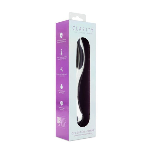 CLARITY GLASS DILDO CELESTIAL CURVE - CRECLA30