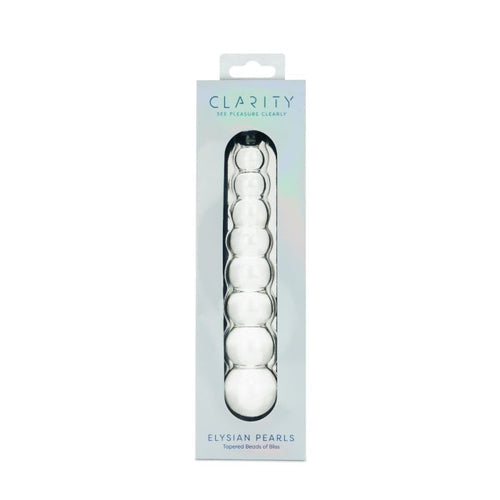 CLARITY GLASS DILDO ELYSIAN PEARLS - CRECLA14
