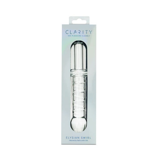 CLARITY GLASS DILDO ELYSIAN SWIRL - CRECLA05