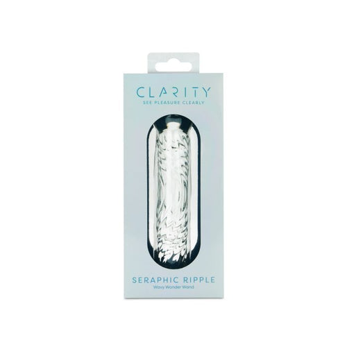 CLARITY GLASS DILDO SERAPHIC RIPPLE - CRECLA19