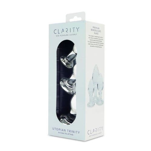 CLARITY GLASS DILDO UTOPIAN TRINITY - CRECLA24