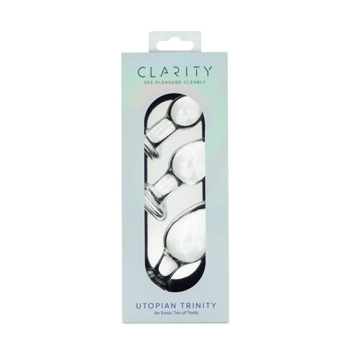 CLARITY GLASS DILDO UTOPIAN TRINITY - CRECLA24