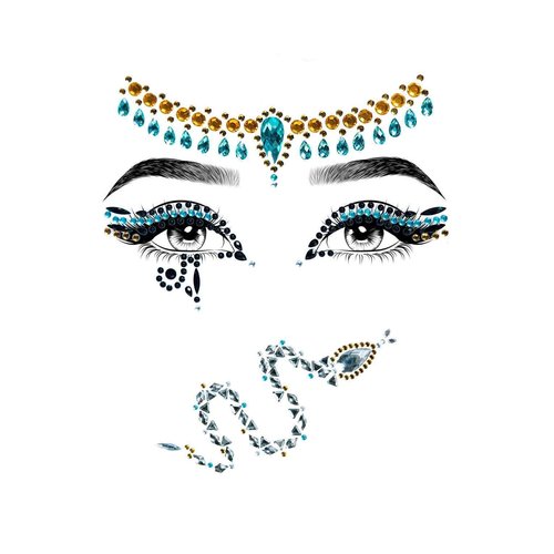 Cleopatra Rhinestone Stick-On Jewels - EYE034    10122