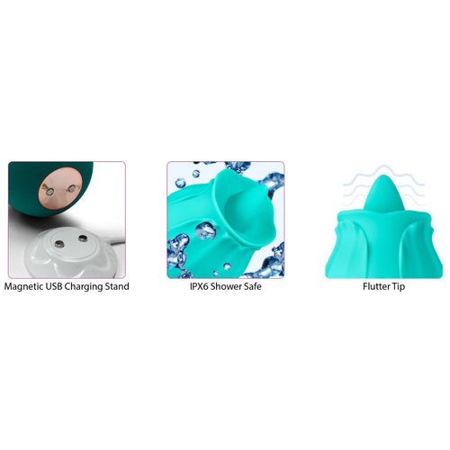 CLOUD 9 HEALTH & WELLNESS FLUTTER ORAL TONGUE STIMULATOR TEAL - WTC920