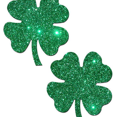 PASTEASE FOUR LEAF CLOVER: GLITTERING GREEN SHAMROCKS - PASCLVGLTGR5