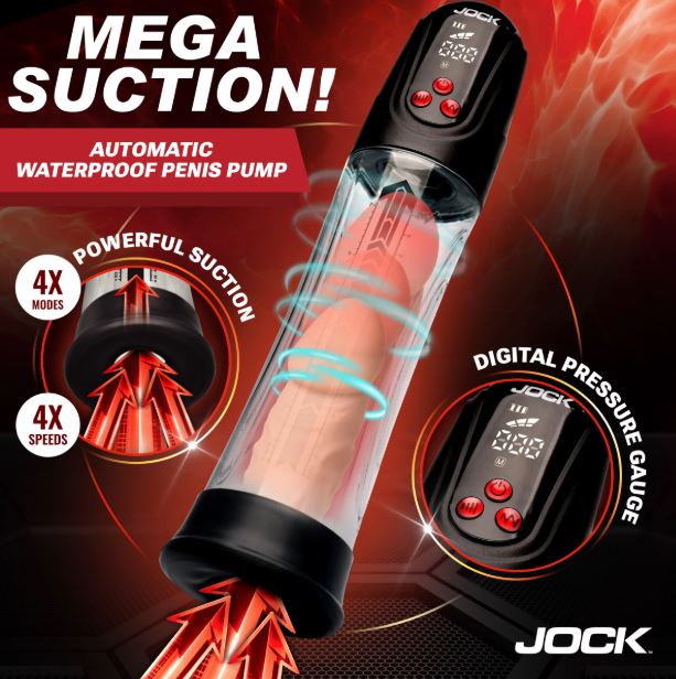 JOCK ADVANCED POWER UP DIGITAL AUTOMATIC/WATERPROOF PENIS PUM - CN1038