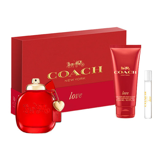 COACH LOVE 3PC SET, WOMEN'S GIFT SET, EDP-Pinkfoxxx