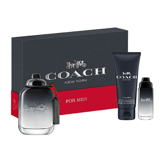 COACH NEW YORK 3PC, MEN'S GIFT SET, EDT-Pinkfoxxx