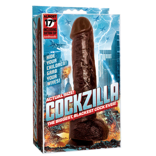 COCKZILLA 16.5 BLACK REALISTIC COCK " - IB30602