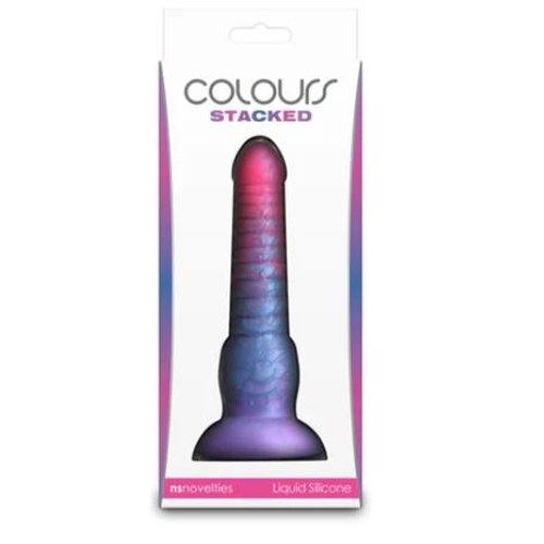 COLOURS STACKED 6IN DILDO PINK/BLUE - NSN041202
